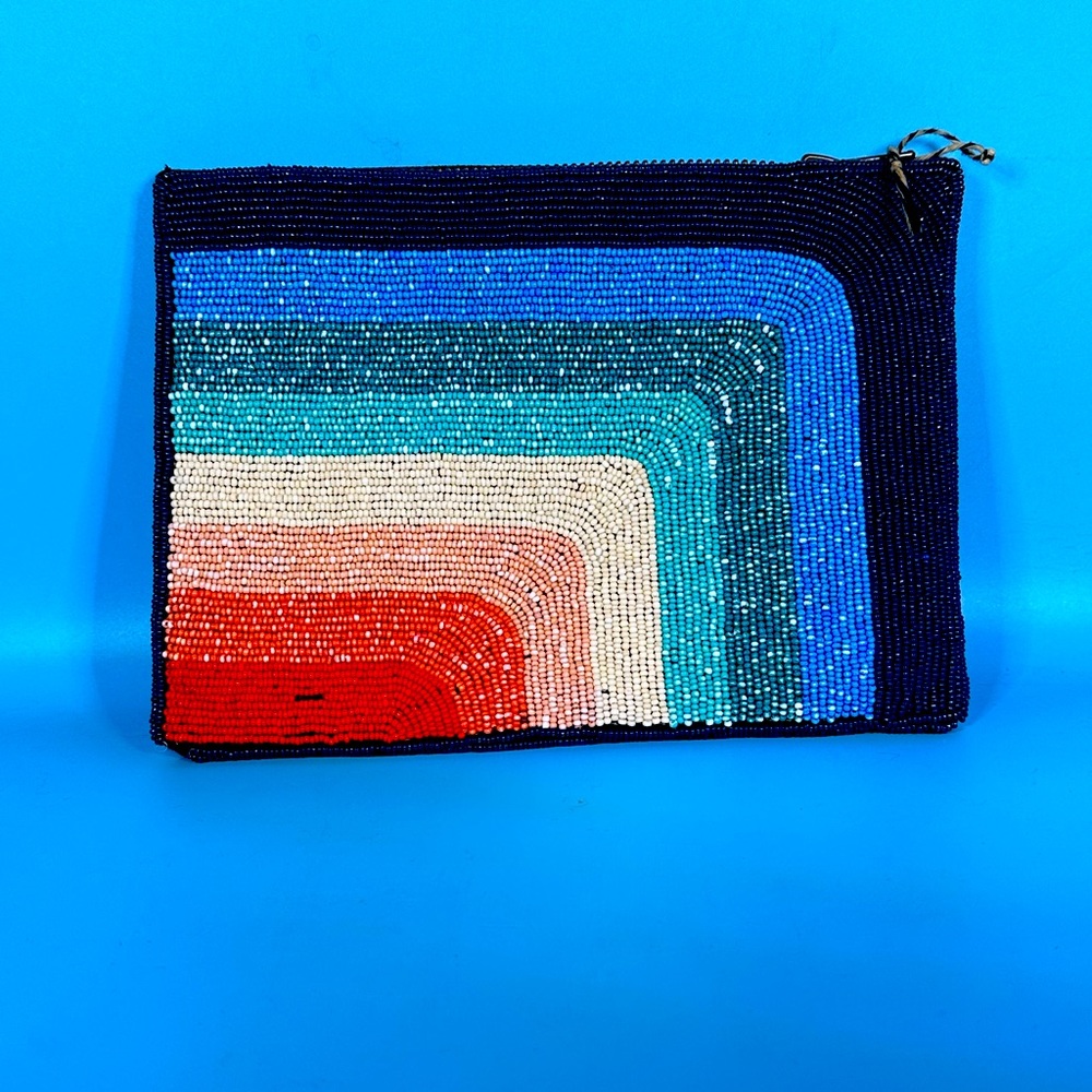 Ink +Alloy hand sewn purse clutch